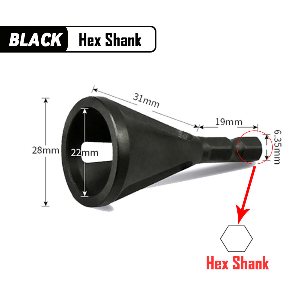 Hexagon  Triangle Trimming Drill Bit Professional Burr Removal Tool For Metal Stainless Steel  Copp