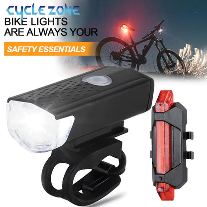 USB Rechargeable Bike Light Set Easy To Install Front  Taillight For Bicycle Accessories 1