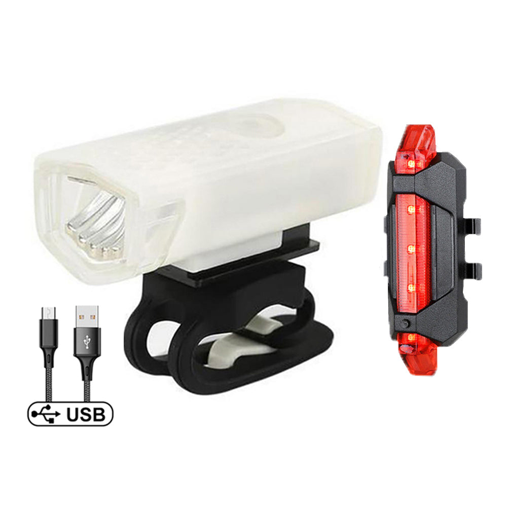 USB Rechargeable Bike Light Set Easy To Install Front  Taillight For Bicycle Accessories 9