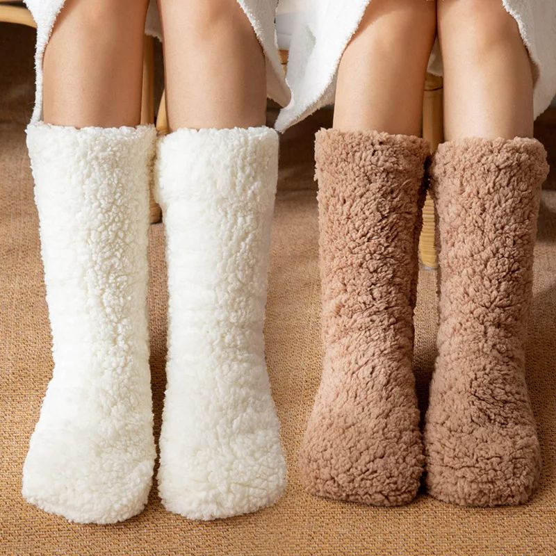 Thickened Thermal Socks for Women – Winter Warm Velvet Anti-Slip Sleeping Socks (Cozy Gift