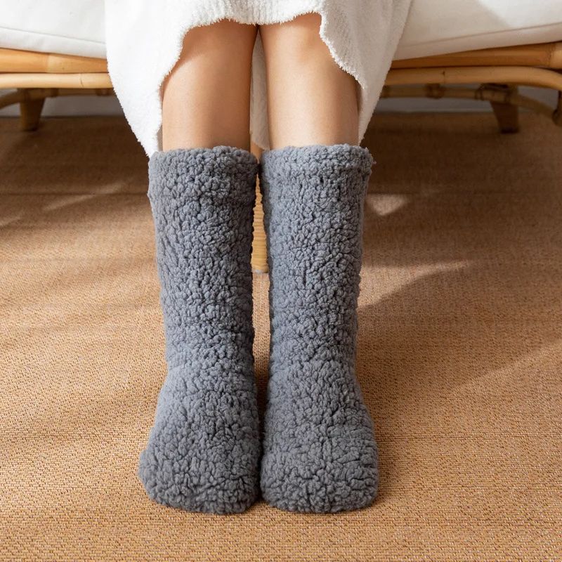 Thickened Thermal Socks For Women  Winter Warm Velvet AntiSlip Sleeping Socks Cozy Gift 7