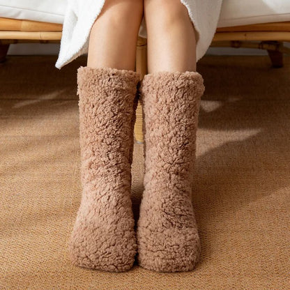 Thickened Thermal Socks For Women  Winter Warm Velvet AntiSlip Sleeping Socks Cozy Gift 8
