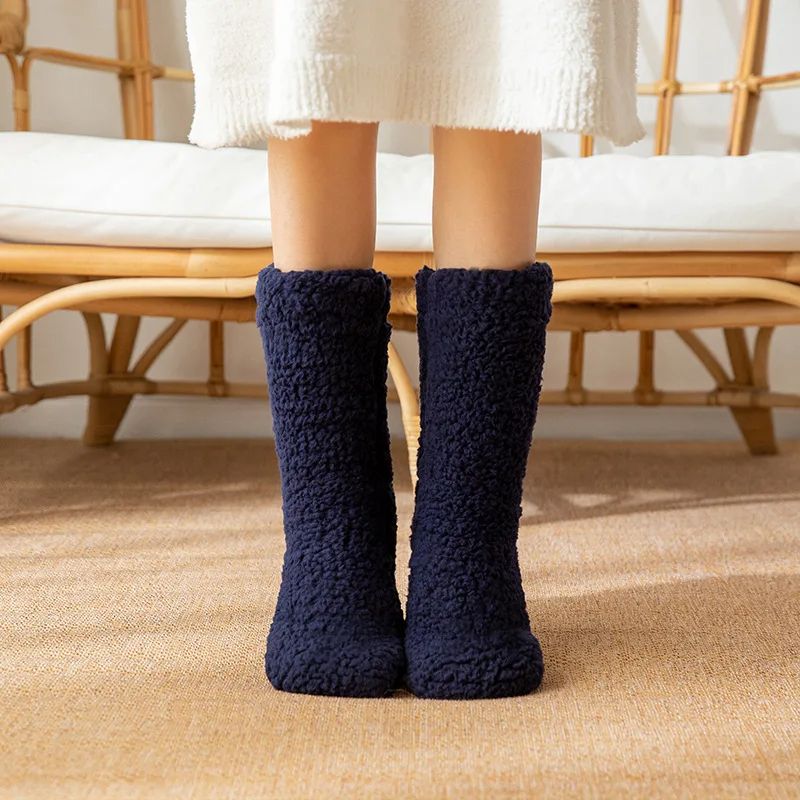 Thickened Thermal Socks For Women  Winter Warm Velvet AntiSlip Sleeping Socks Cozy Gift 11