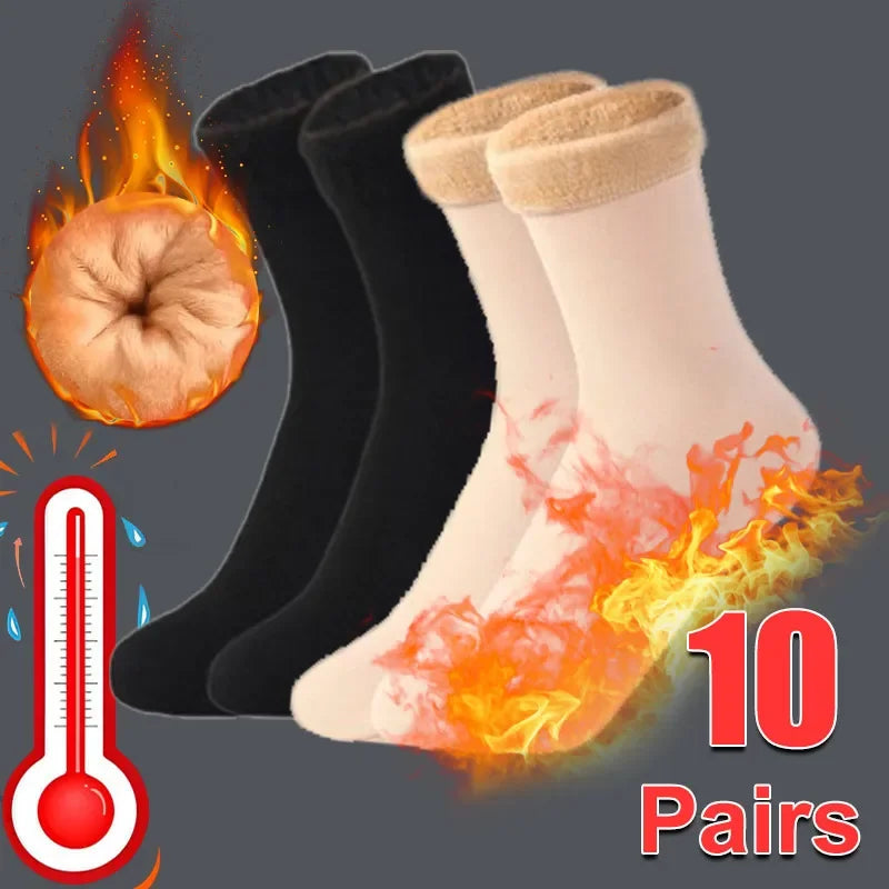 Cozy Winter Socks for Women Thicken Warm Cashmere  Wool Blend Thermal Short Socks for Boots  Hom
