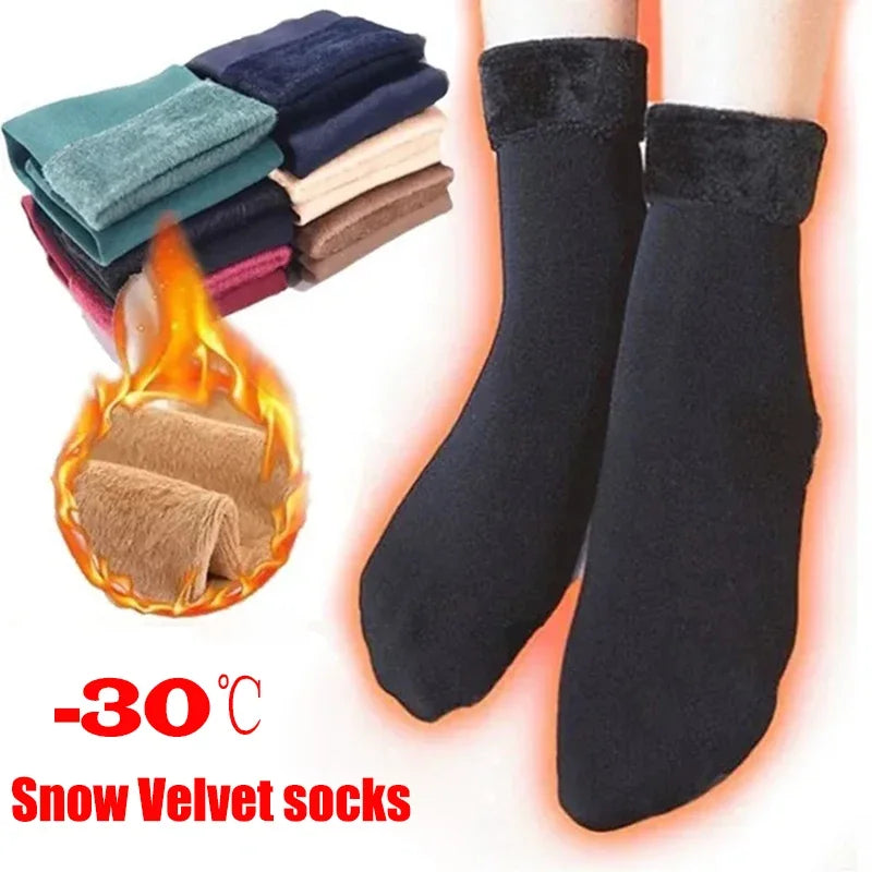 Cozy Winter Socks for Women Thicken Warm Cashmere  Wool Blend Thermal Short Socks for Boots  Hom