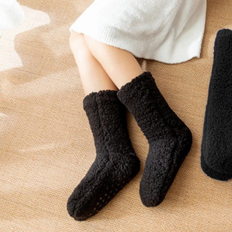Thickened Thermal Socks For Women  Winter Warm Velvet AntiSlip Sleeping Socks Cozy Gift 5