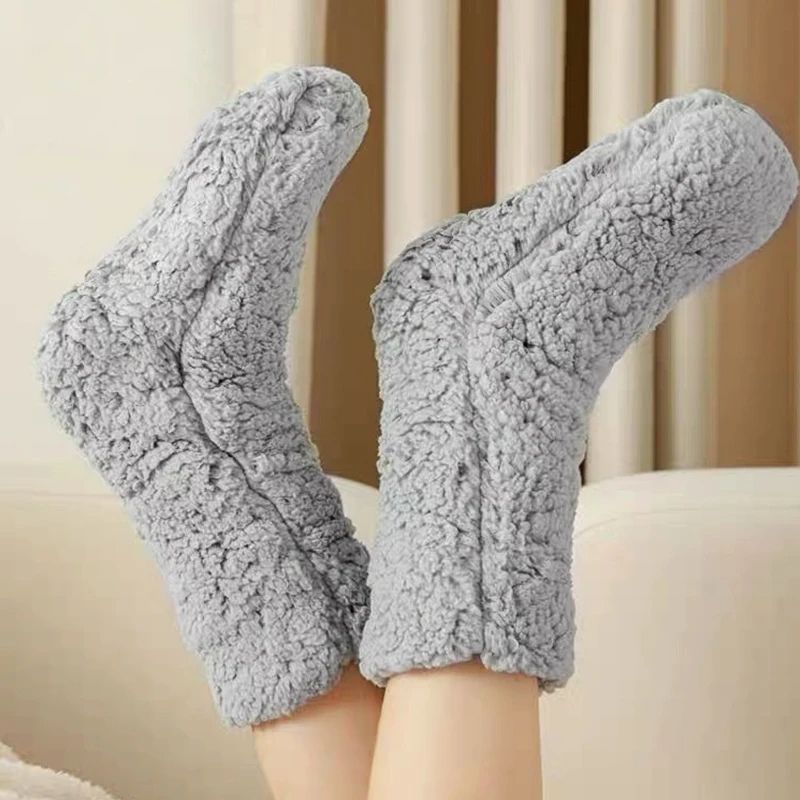 Thickened Thermal Socks For Women  Winter Warm Velvet AntiSlip Sleeping Socks Cozy Gift 4