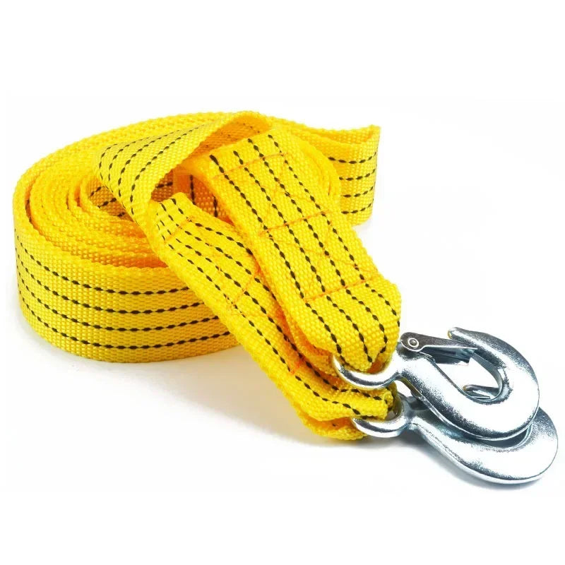 Heavy Duty Car Tow Cable Recovery Rope With Forged Hooks For Trailers Vans  Roadside Emergencies 1