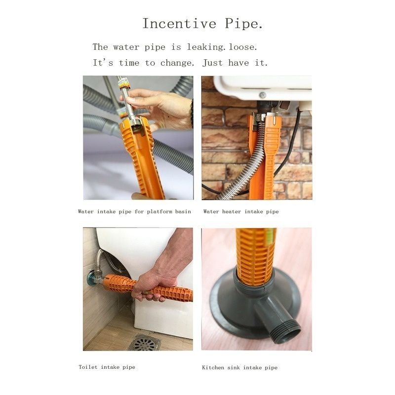 HeavyDuty Sanitary Wrench  AllinOne Sink Sanitary Tool For Faucet Pipe  Plumbing Installation 9