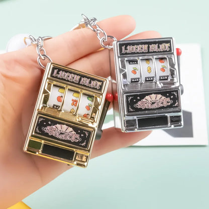 Fruit Machine Keychain Fun Casino Style Key Ring Toy For Keys Bags  Gifts Trendy Retro Game Pendant 1