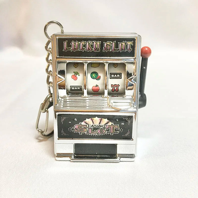 Fruit Machine Keychain Fun Casino Style Key Ring Toy For Keys Bags  Gifts Trendy Retro Game Pendant 6