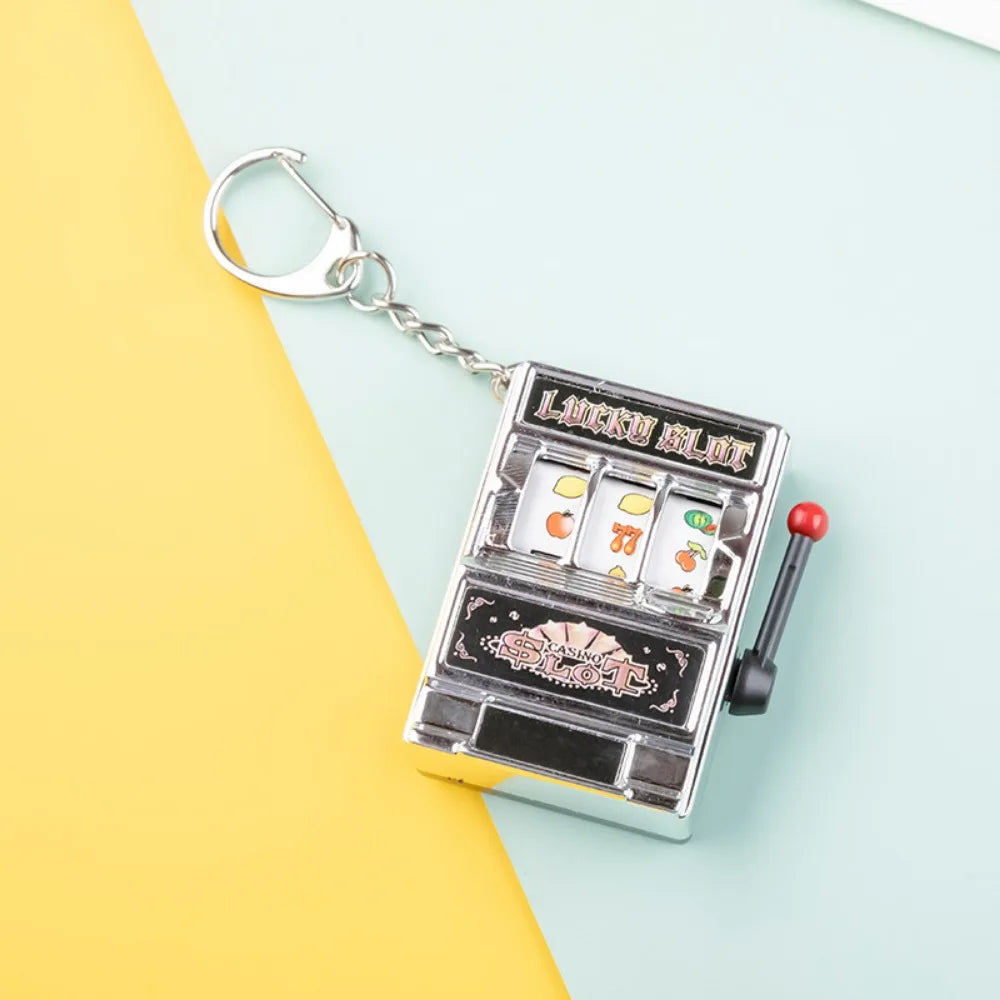 Fruit Machine Keychain Fun Casino Style Key Ring Toy For Keys Bags  Gifts Trendy Retro Game Pendant 5