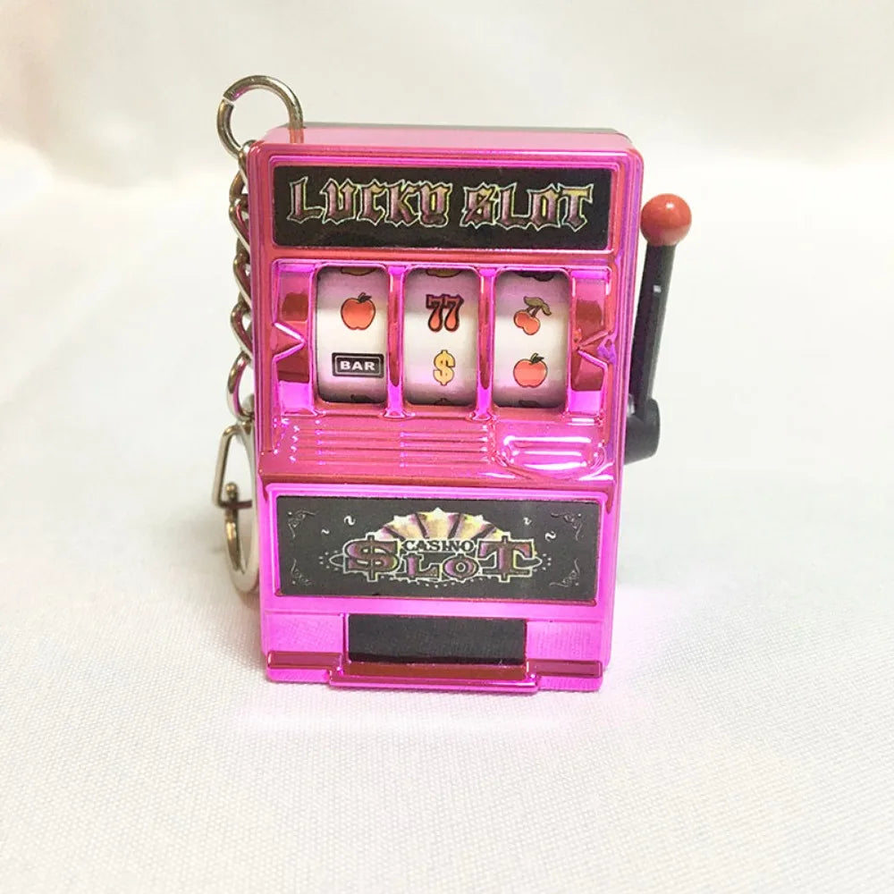 Fruit Machine Keychain Fun Casino Style Key Ring Toy For Keys Bags  Gifts Trendy Retro Game Pendant 7