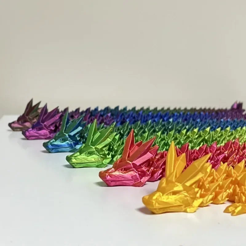 3D Printed Chinese Dragon Articulated Movable Joints, Collectible Home Decor & Creative Toy