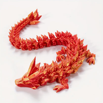 3D Printed Chinese Dragon Articulated Movable Joints, Collectible Home Decor & Creative Toy