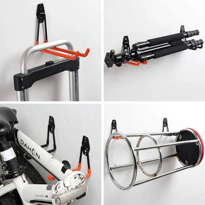 Wall Mount Bicycle Hanger Hooks Heavy Duty Storage Hook for Garage Ladders  Garden Tools