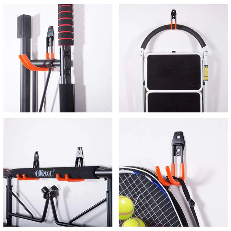 Wall Mount Bicycle Hanger Hooks Heavy Duty Storage Hook for Garage Ladders  Garden Tools