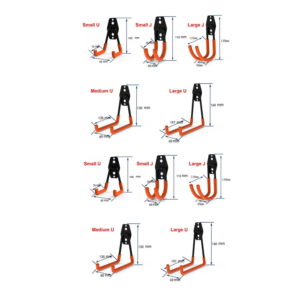Wall Mount Bicycle Hanger Hooks Heavy Duty Storage Hook for Garage Ladders  Garden Tools
