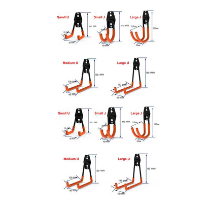 Wall Mount Bicycle Hanger Hooks Heavy Duty Storage Hook for Garage Ladders  Garden Tools