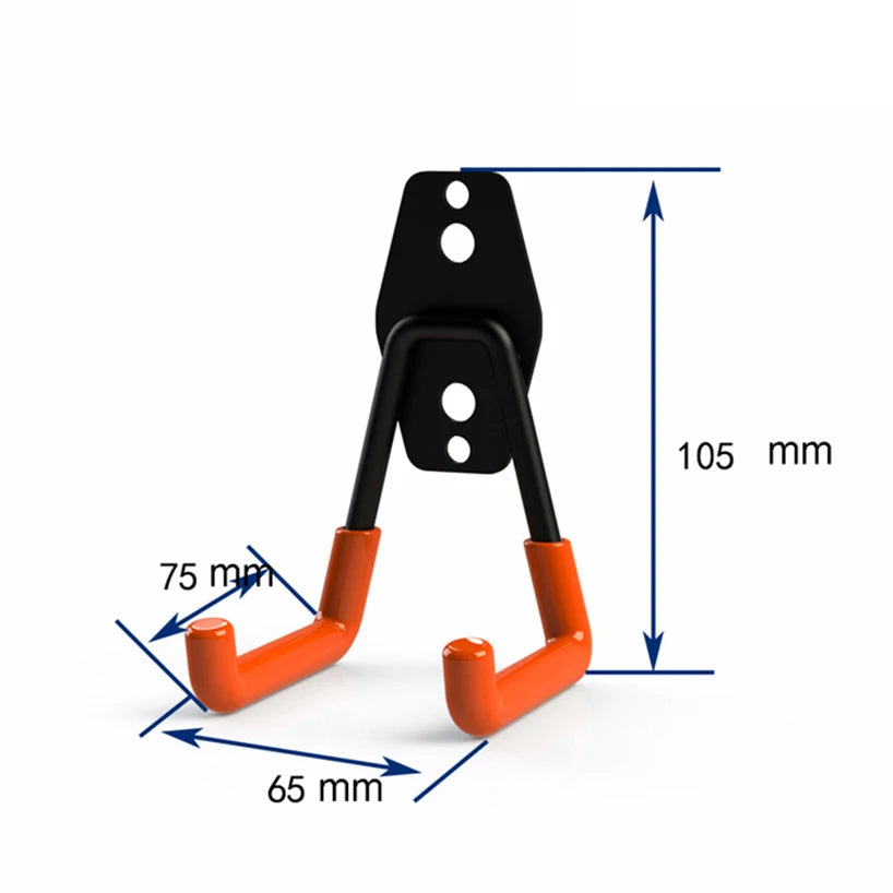 Wall Mount Bicycle Hanger Hooks, Heavy Duty Storage Hook for Garage, Ladders & Garden Tools