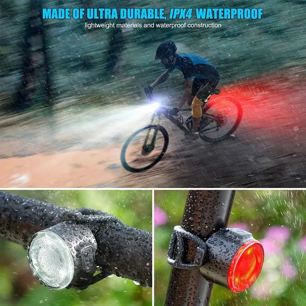 Rechargeable Bike Light Mini LED Highlight Riding Taillight Waterproof Night Safety Warning Lamp Fo