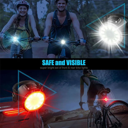 Rechargeable Bike Light Mini LED Highlight Riding Taillight Waterproof Night Safety Warning Lamp Fo