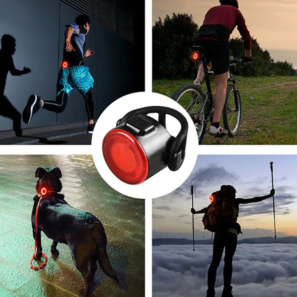 Rechargeable Bike Light Mini LED Highlight Riding Taillight Waterproof Night Safety Warning Lamp Fo