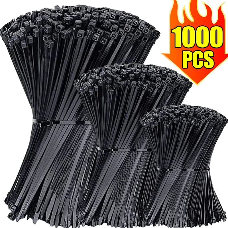 Heavy Duty Nylon Cable Ties Locking Reusable Wire Zip Ties for Home Office  Organizing Cables