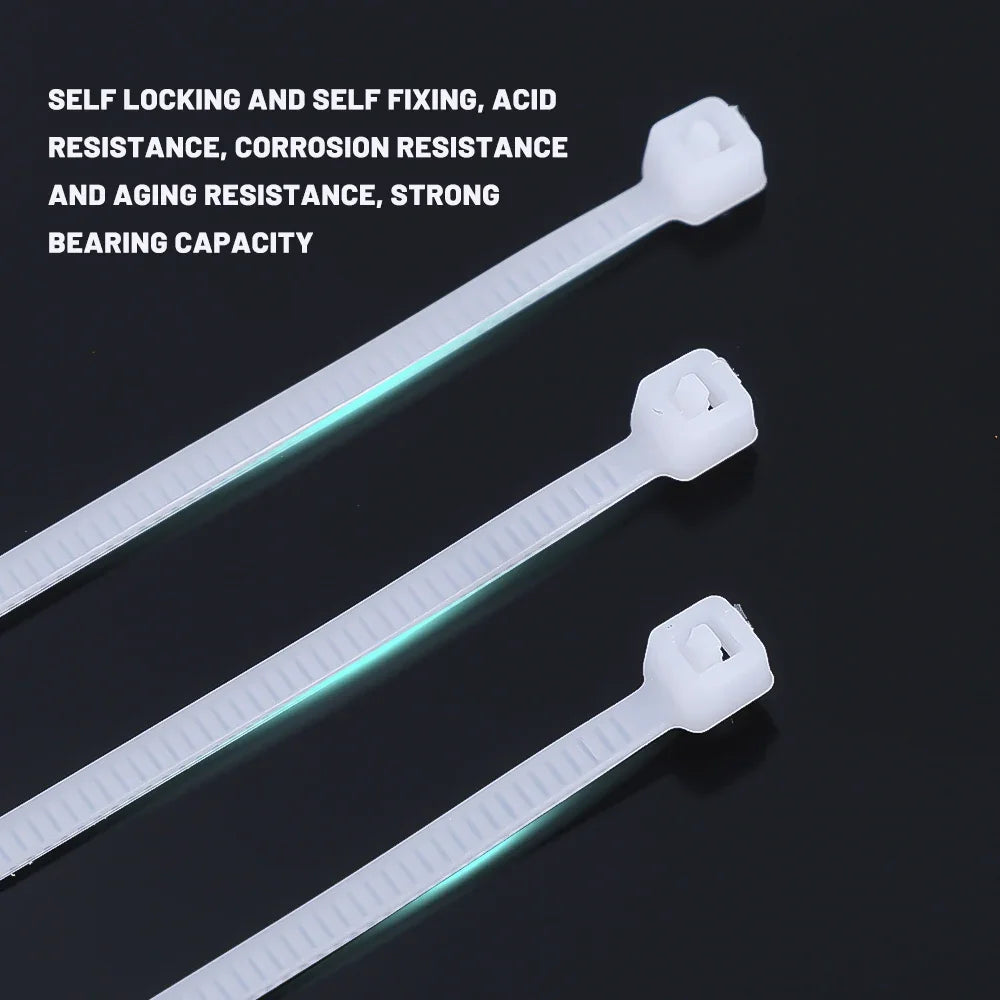Heavy Duty Nylon Cable Ties Locking Reusable Wire Zip Ties for Home Office  Organizing Cables