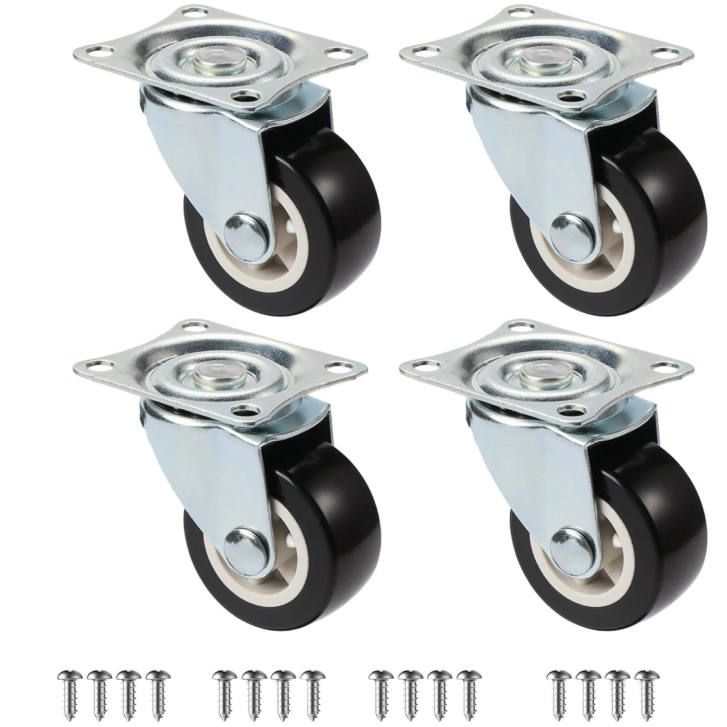 HeavyDuty 360 Swivel Casters Universal Mute Wheels for Furniture Trolleys  Cabinets WearResis