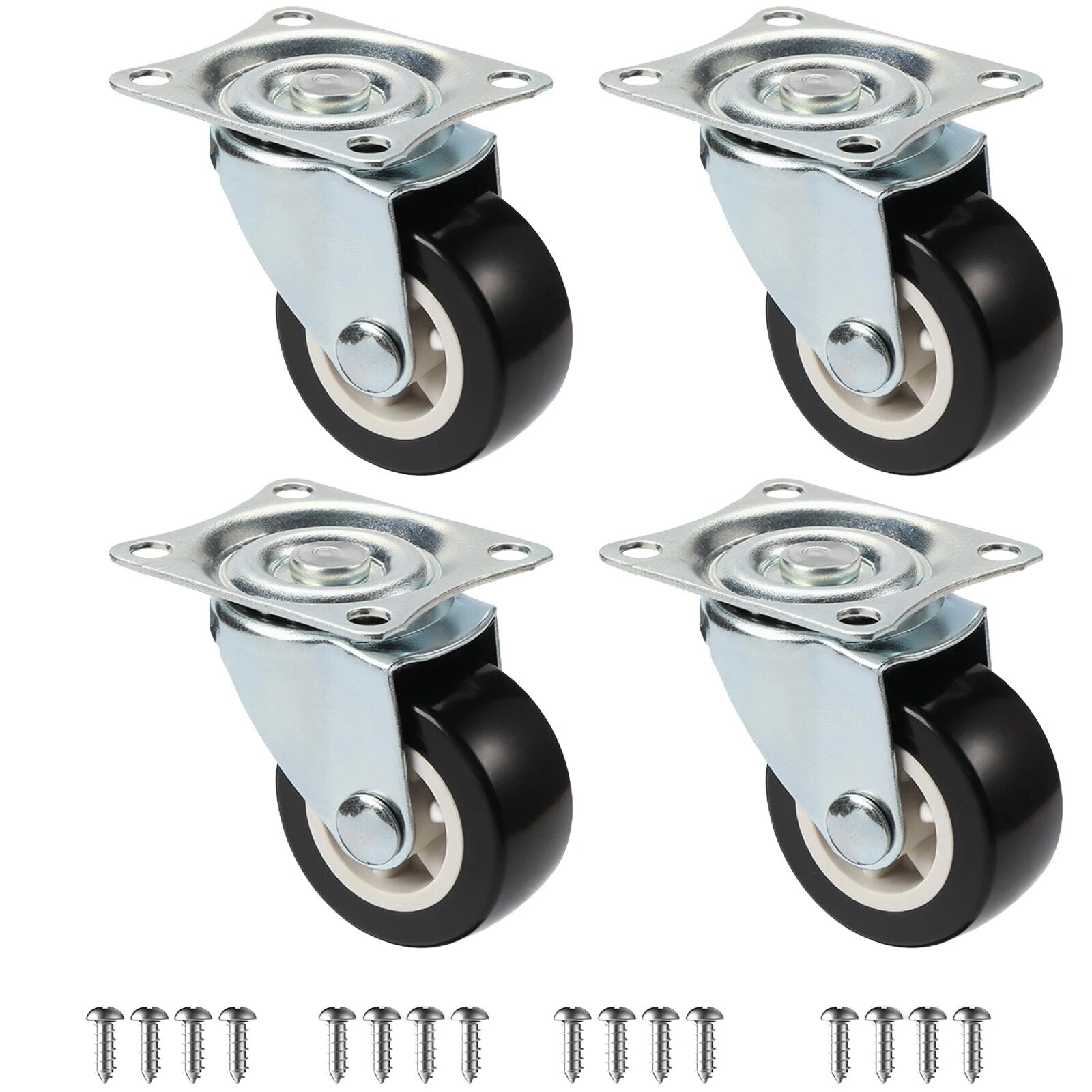 HeavyDuty 360 Swivel Casters Universal Mute Wheels for Furniture Trolleys  Cabinets WearResis