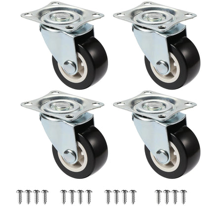 HeavyDuty 360 Swivel Casters Universal Mute Wheels for Furniture Trolleys  Cabinets WearResis