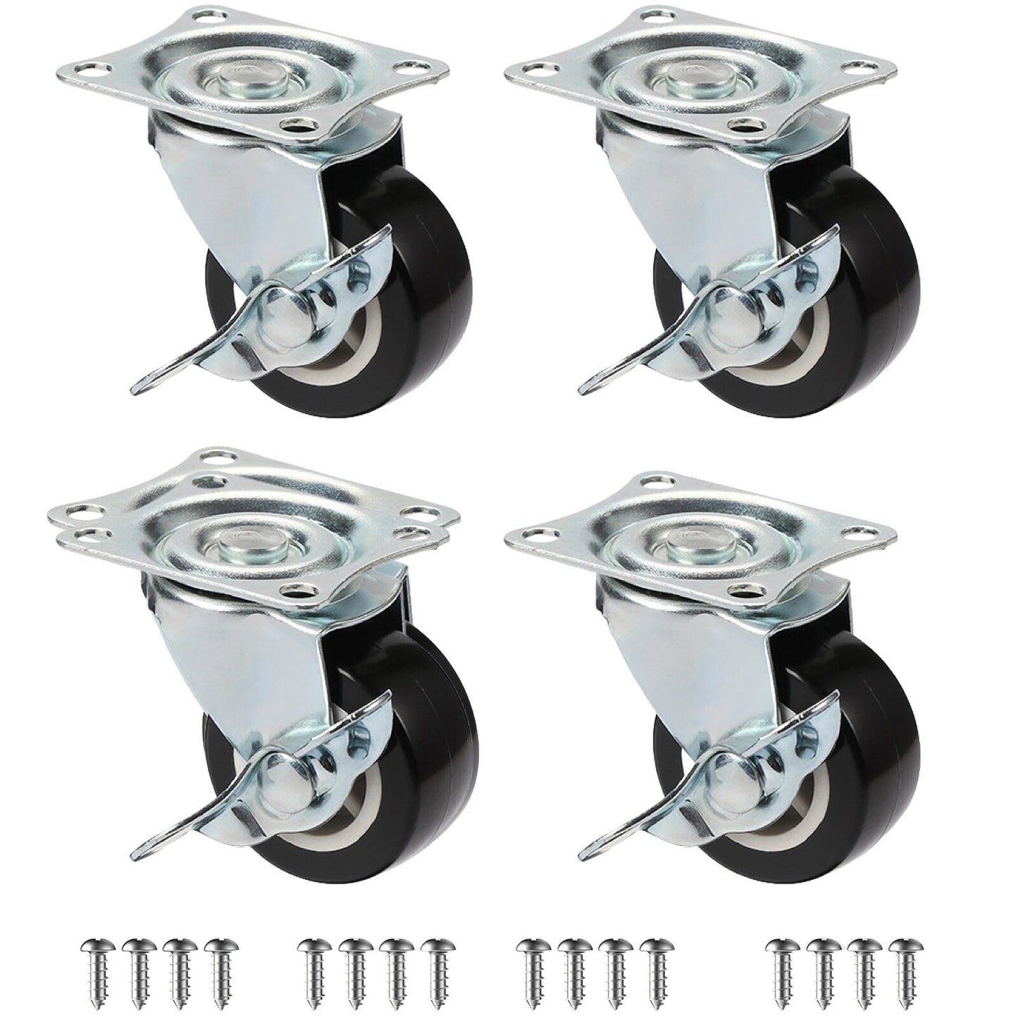 HeavyDuty 360 Swivel Casters Universal Mute Wheels for Furniture Trolleys  Cabinets WearResis