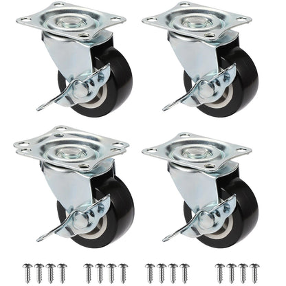 HeavyDuty 360 Swivel Casters Universal Mute Wheels for Furniture Trolleys  Cabinets WearResis