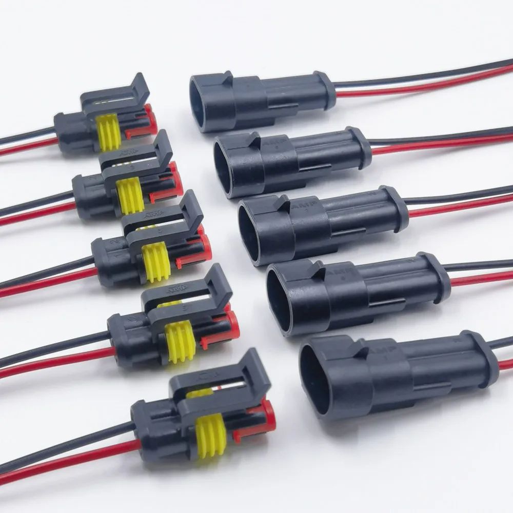Waterproof Electrical Connector  10Pcs QuickConnect Terminals With Wire For Cars Boats  Marine 7