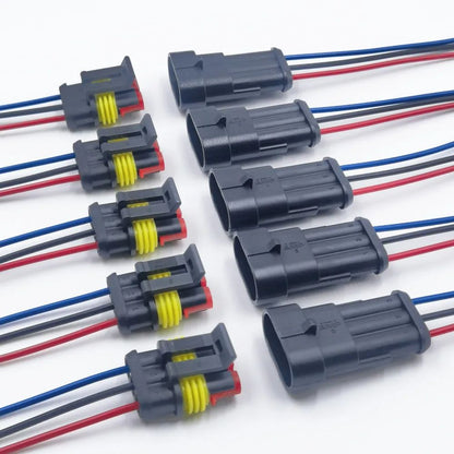 Waterproof Electrical Connector  10Pcs QuickConnect Terminals With Wire For Cars Boats  Marine 8