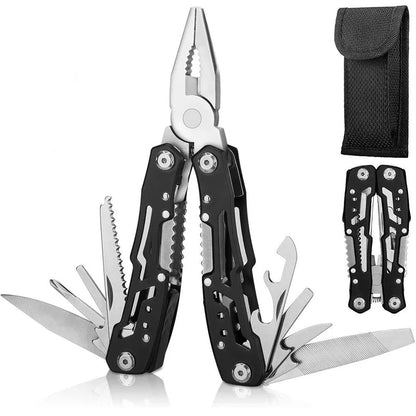 Tactical Folding Multi-Tool, Pocket Knife Pliers with Scissors, Screwdriver & Survival Tools