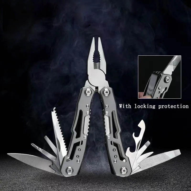 Tactical Folding MultiTool Pocket Knife Pliers With Scissors Screwdriver  Survival Tools 1