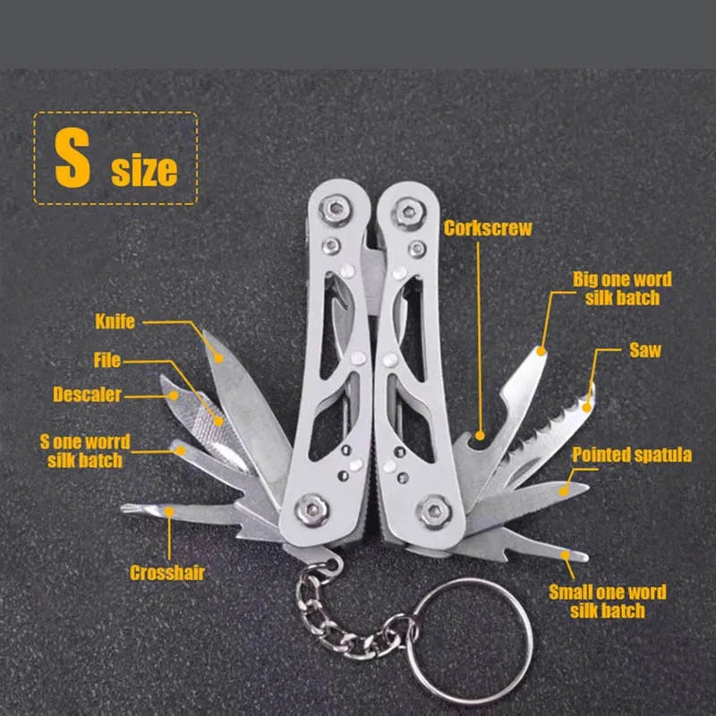 Tactical Folding MultiTool Pocket Knife Pliers With Scissors Screwdriver  Survival Tools 2