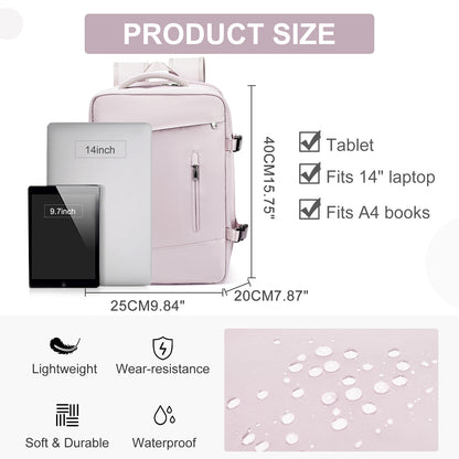 Womens Backpack Travel Suitcase, Ryanair Cabin Bag for Airplane Travel, Stylish Womens Travel Luggage Bag
