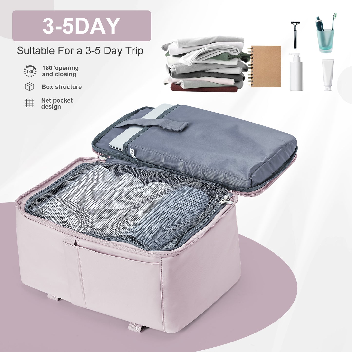 Womens Backpack Travel Suitcase, Ryanair Cabin Bag for Airplane Travel, Stylish Womens Travel Luggage Bag