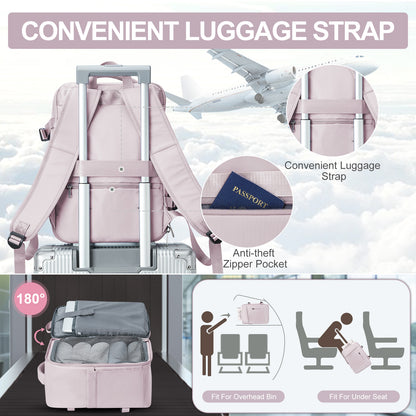 Womens Backpack Travel Suitcase, Ryanair Cabin Bag for Airplane Travel, Stylish Womens Travel Luggage Bag