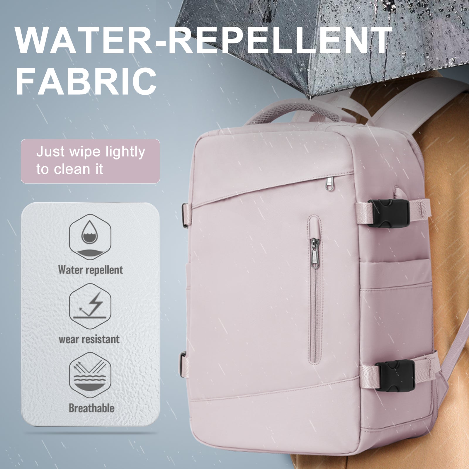Womens Backpack Travel Suitcase, Ryanair Cabin Bag for Airplane Travel, Stylish Womens Travel Luggage Bag