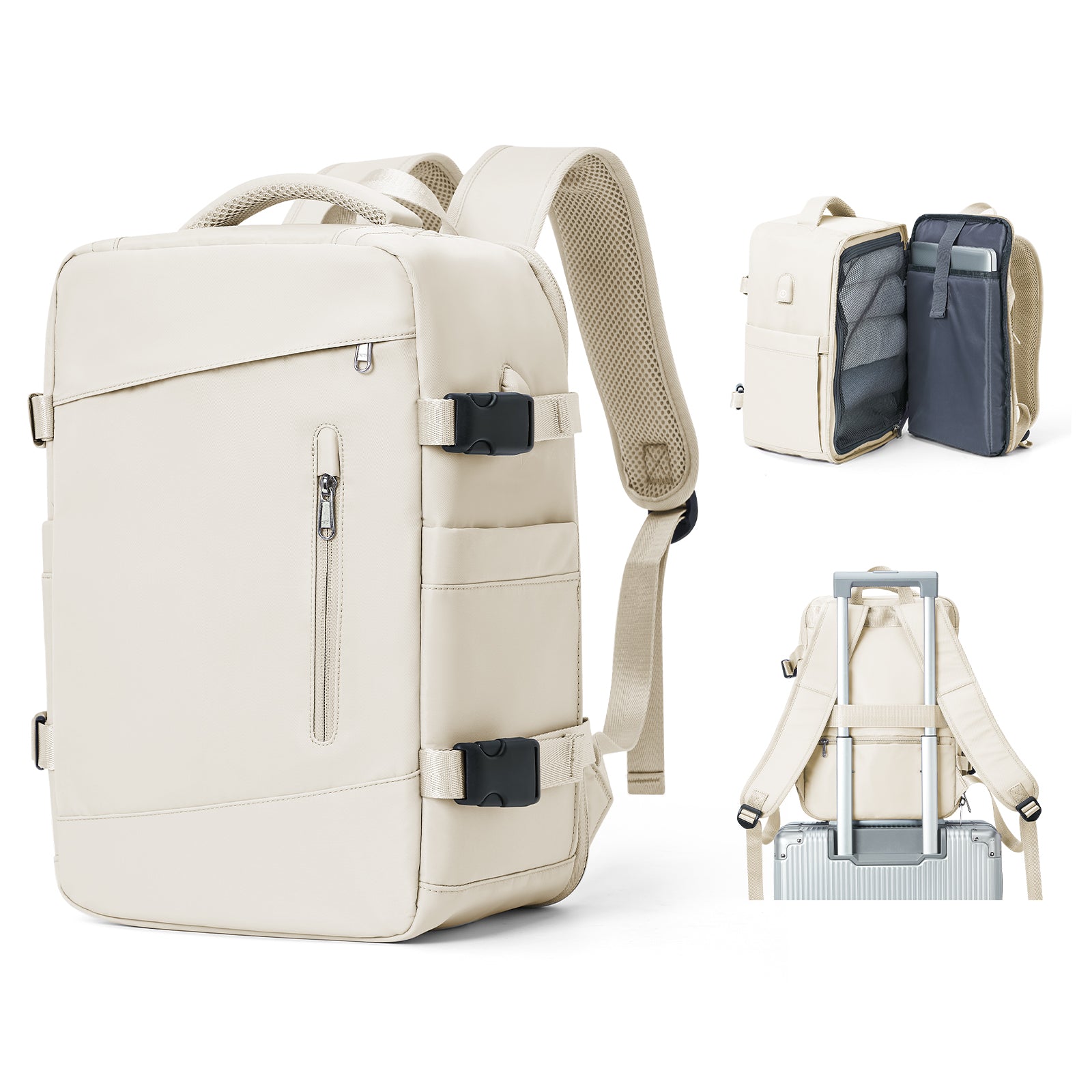 Womens Backpack Travel Suitcase, Ryanair Cabin Bag for Airplane Travel, Stylish Womens Travel Luggage Bag