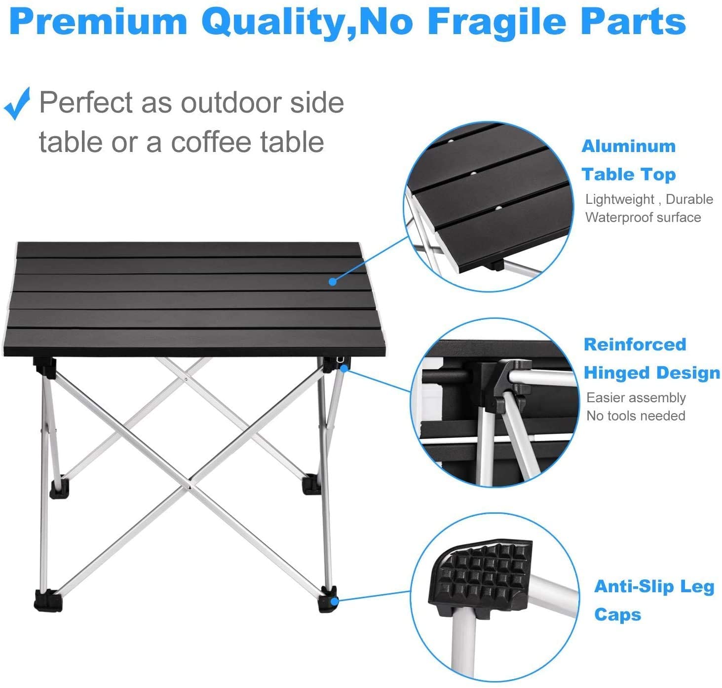 Ultralight Portable Folding Camping Table High Strength Aluminum Alloy For Outdoor BBQ  Picnic 2