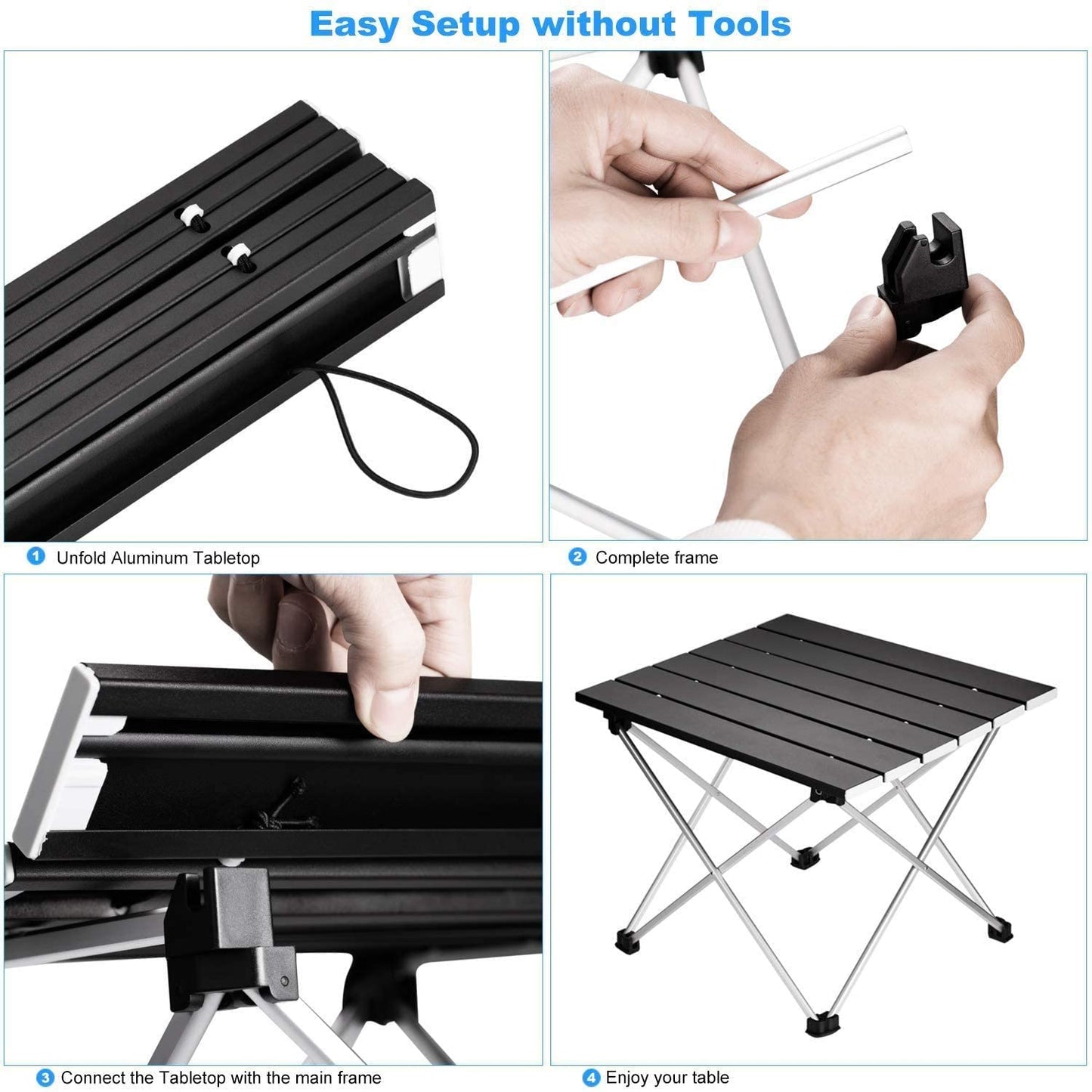 Ultralight Portable Folding Camping Table High Strength Aluminum Alloy For Outdoor BBQ  Picnic 3