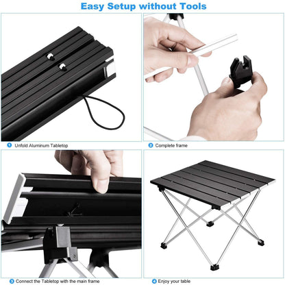 Ultralight Portable Folding Camping Table High Strength Aluminum Alloy For Outdoor BBQ  Picnic 3