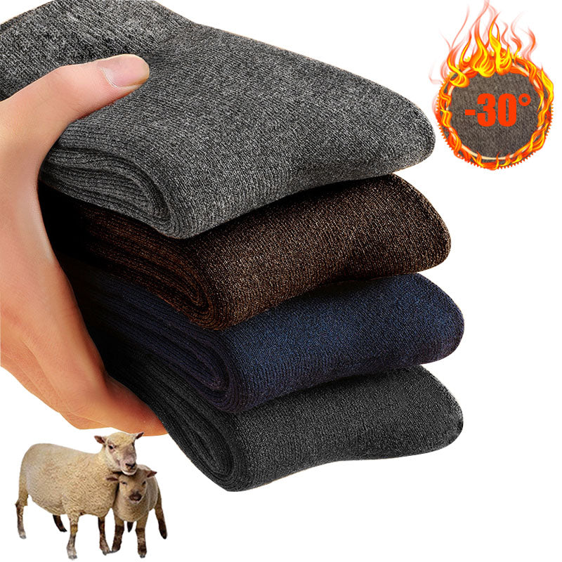 New Winter Super Thicker Warm Socks Merino Wool Socks for Men  Women  Cozy Snow Terry Socks for C