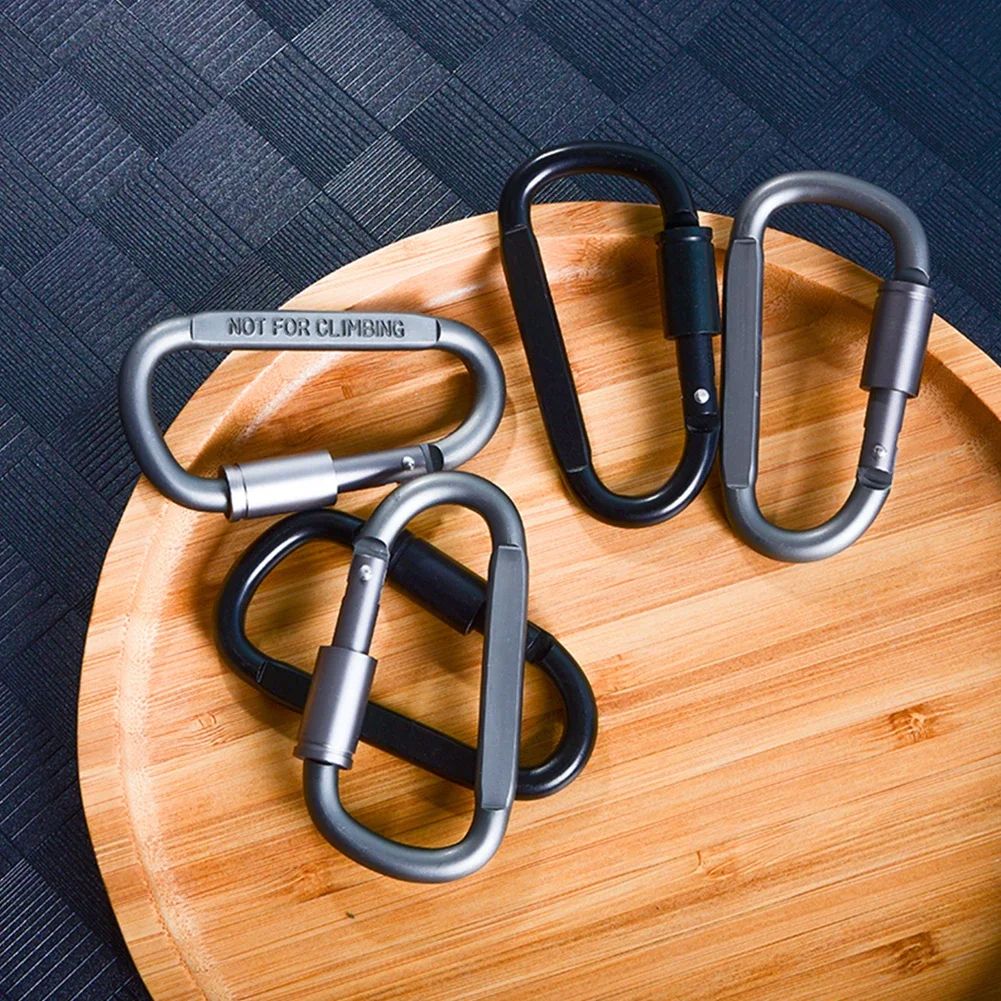 Tactical Aluminum Alloy Carabiner Set – EDC Keychain Clip for Camping Survival & Outdoor Adventures