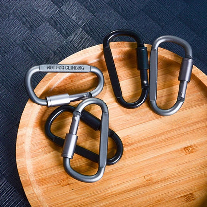 Tactical Aluminum Alloy Carabiner Set – EDC Keychain Clip for Camping Survival & Outdoor Adventures